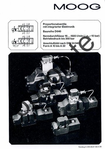 Baureihe D640 Proportionalventile - Moog