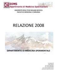 universit degli studi milano-bicocca - Dipartimento di Medicina ...