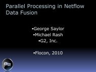 Parallel Processing in Netflow Data Fusion - Cert