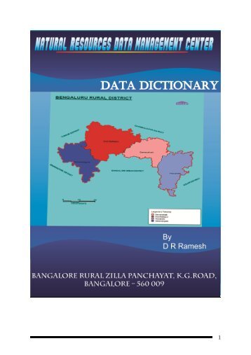 Data Dictionary of Bangalore Rural District - KSCST