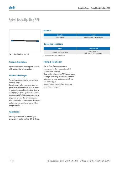 Simrit 2007 Catalogue O-ring