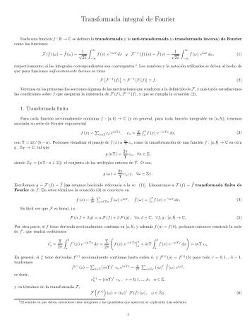 Transformada integral de Fourier