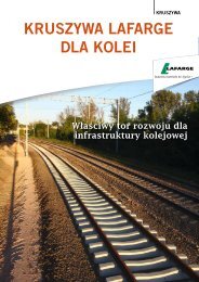 Kruszywa Lafarge dla kolei - ulotka