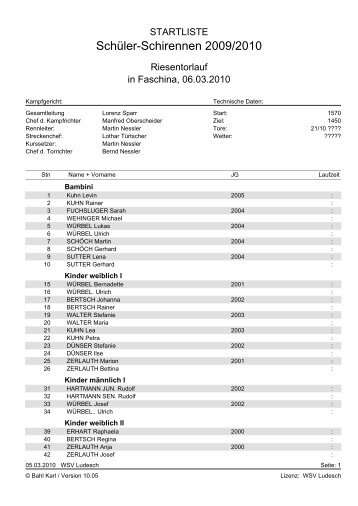 SchÃƒÂ¼ler-Schirennen 2009/2010 - WSV Ludesch