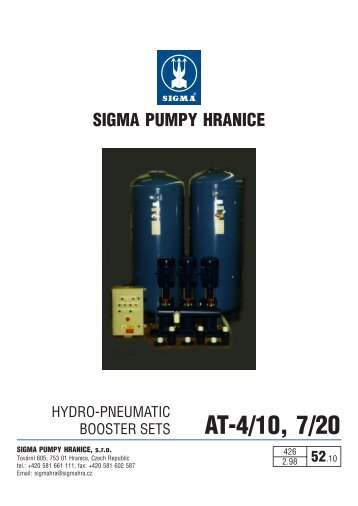 AT-4/10, 7/20 - Насосы Sigma Pumpy Hranice