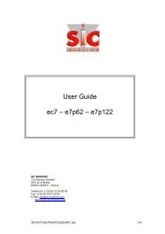 User Guide ec7 â e7p62 â e7p122 - SIC-Venim s.r.o.