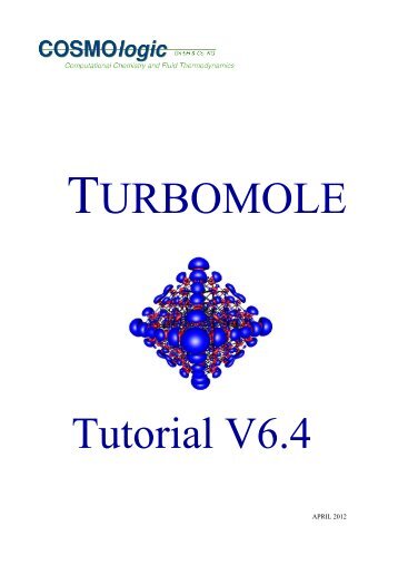 TURBOMOLE 6.4 Tutorial