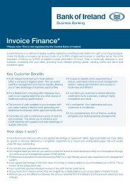 Invoice Finance - Bank of Ireland - Business Banking