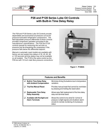 P28 and P128 Series Lube Oil Controls with - System Control ...