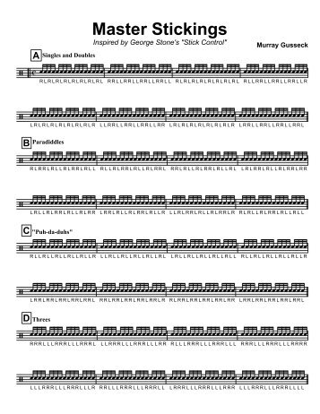 Master Stickings exercise (click to view) - Vic Firth