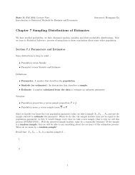 Chapter 7 Sampling Distributions of Estimates - UCLA Statistics