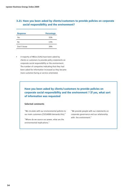 Business Energy Users Survey - Winter 2008/09 - Moffatt Associates