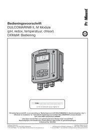 Bedieningsvoorschrift DULCOMARINÂ® II, M Module (pH ... - ProMinent