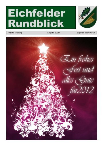 Jeden Adventssamstag bis 17 Uhr geöffnet! - Gemeinde Eichfeld