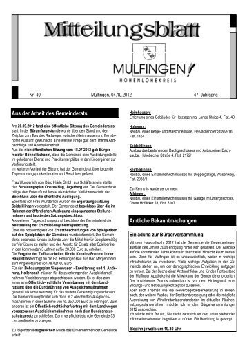 Kärwe - Gemeinde Mulfingen