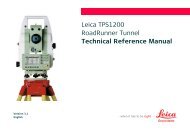 Leica TPS1200 RoadRunner Tunnel Technical Reference ... - Gefos