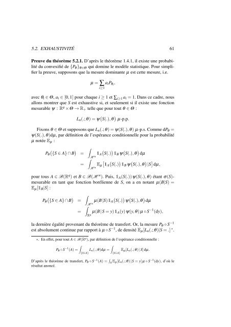 Chapitre 5 Classification des statistiques - ENS de Cachan ...