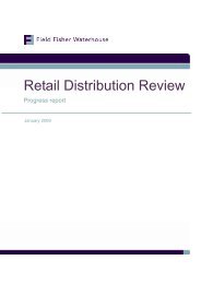 Retail Distribution Review - Field Fisher Waterhouse