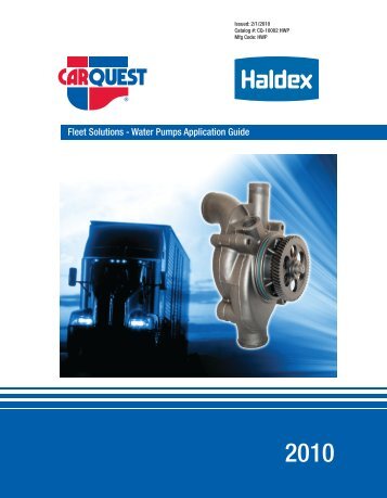 Water Pumps Application Guide - CARQUEST Auto Parts