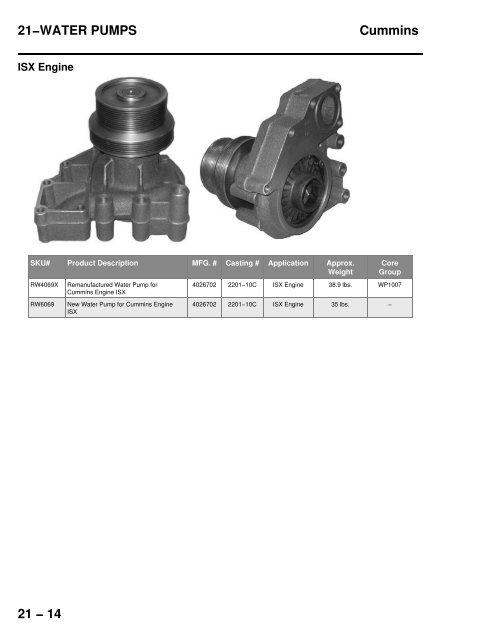 Water Pumps Application Guide - CARQUEST Auto Parts