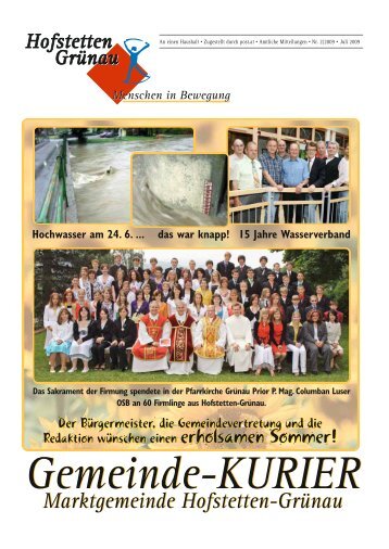 Ausgabe 2/2009 (3,26 MB) - Marktgemeinde Hofstetten-Grünau