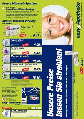 Alles zu Discount-Preisen - easyApotheke AG