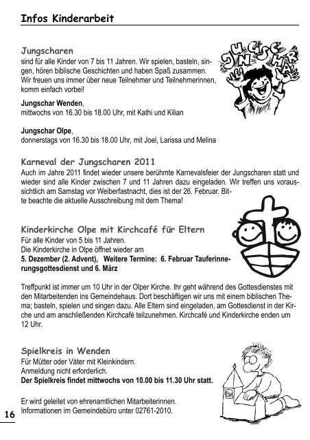 November 2010 bis Februar 2011 - Evangelische Kirchengemeinde ...