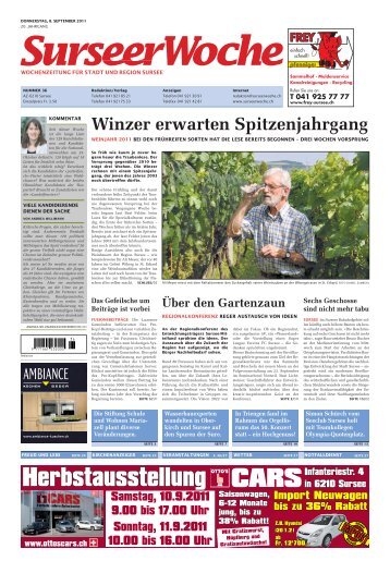 Ausgabe Surseer Woche 8. September 2011 - Trienger Woche ...