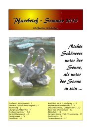 Pfarrbrief – Sommer 2010 - Stift Mattsee