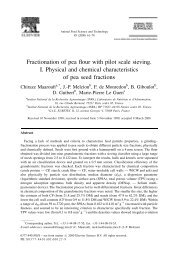 Fractionation of pea flour - Northern Pulse Growers Association