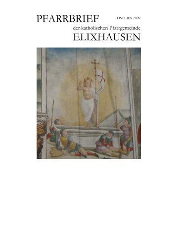 PFARRBRIEF OSTERN 2009 ELIXHAUSEN - Pfarre Elixhausen