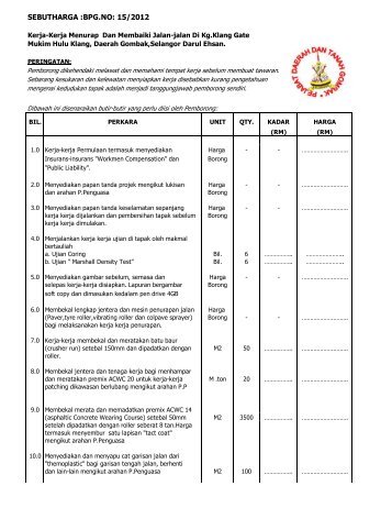 BQ 15-2012.xlsx - Sistem Tender Dokumen dan Sebutharga ...