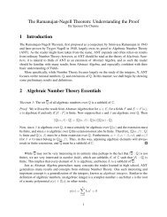 The Ramanujan-Nagell Theorem: Understanding the Proof 1 ...