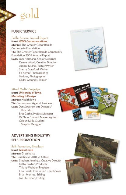 winners book - American Advertising Federation: Cedar Rapids ...