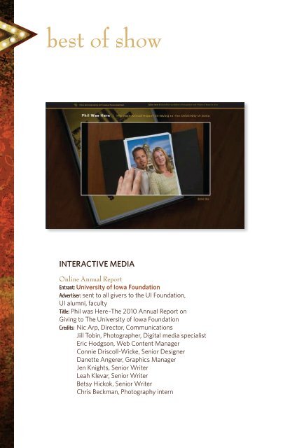 winners book - American Advertising Federation: Cedar Rapids ...