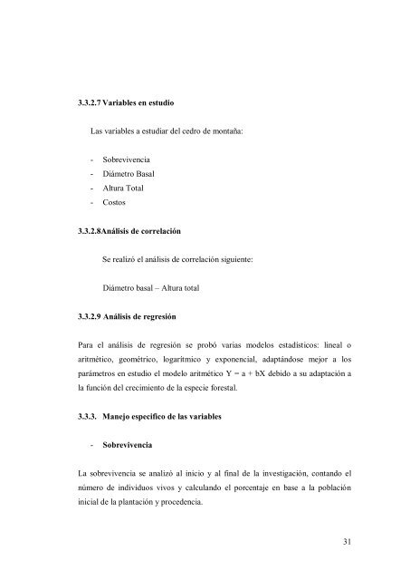 Tesis previa a la obtenciÃ³n del TÃ­tulo de Ingeniera Forestal AUTOR ...