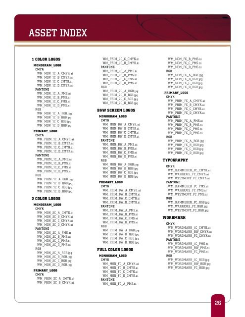 ATHLETICS LOGOTYPE STYLE GUIDE - Westmont College