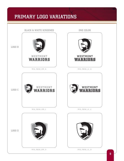 ATHLETICS LOGOTYPE STYLE GUIDE - Westmont College