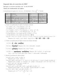 Segunda lista de exerc´ıcios de EDC