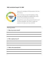 Download printable PDF of worksheet - Published & Profitable