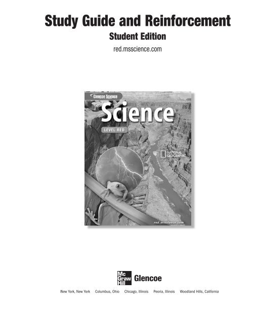 Glenoce Science Level Red Study Guide - Glencoe