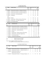 COURSE STRUCTURE B. PHARM. FIRST YEAR S. No. Code ...