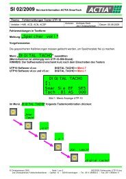 UTP-10 SI Fehlercodes - F+T Service