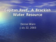 Capitan Reef, A Brackish Water Resource
