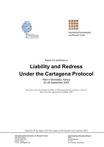 Liability and Redress under the Cartagena Protocol - International ...