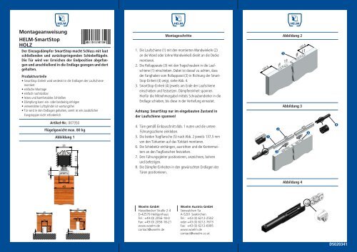 Montageanweisung HELM-SmartStop HOLZ