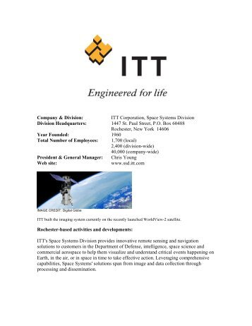 ITT Corporation, Space Systems Division Division Headquarters