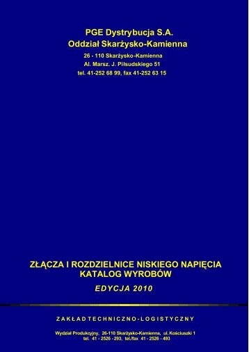 Katalog 2010 PDF - PGE Dystrybucja SA OddziaÃ…Â‚ SkarÃ…Â¼ysko ...