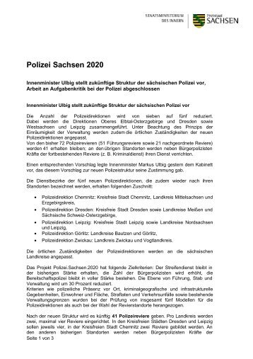 Polizei Sachsen 2020