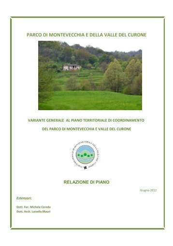 Relazione di piano - Parco di Montevecchia e della Valle del Curone